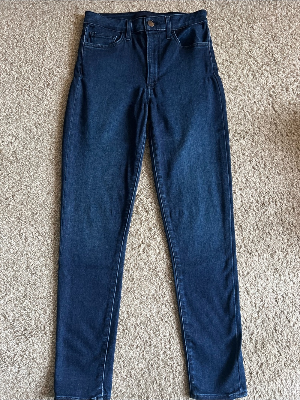 Joe's Jeans Dark Indigo High-Rise Skinny Jeans